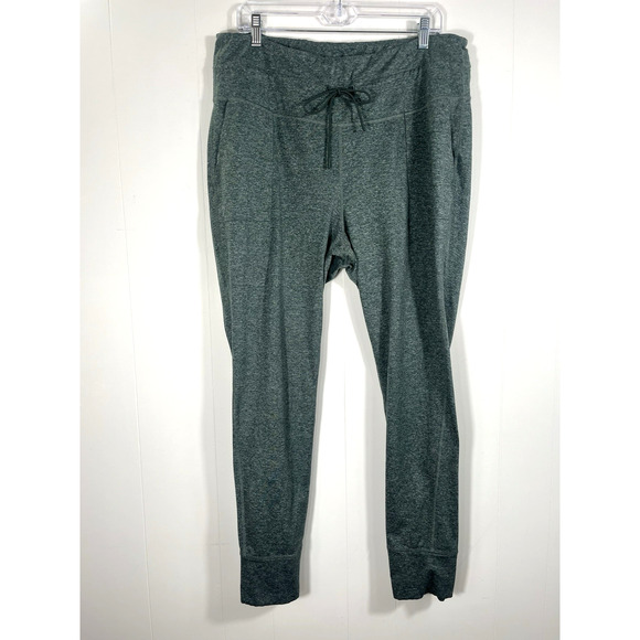 Old Navy Cozecore High Waisted Joggers Heather Green Pockets Drawstring Size XXL - Picture 1 of 11